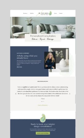 Interior Designer website design