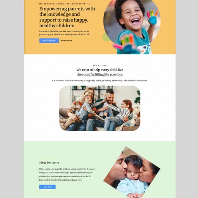 Pediatric clinic website
