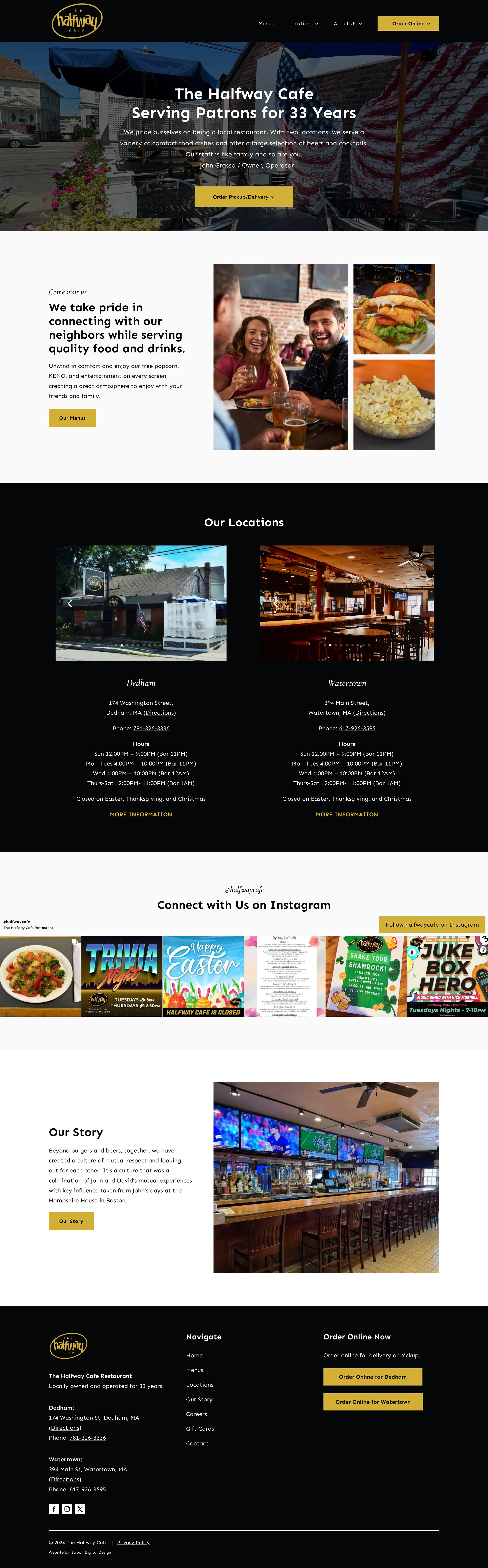 The Halfway Cafe Home page