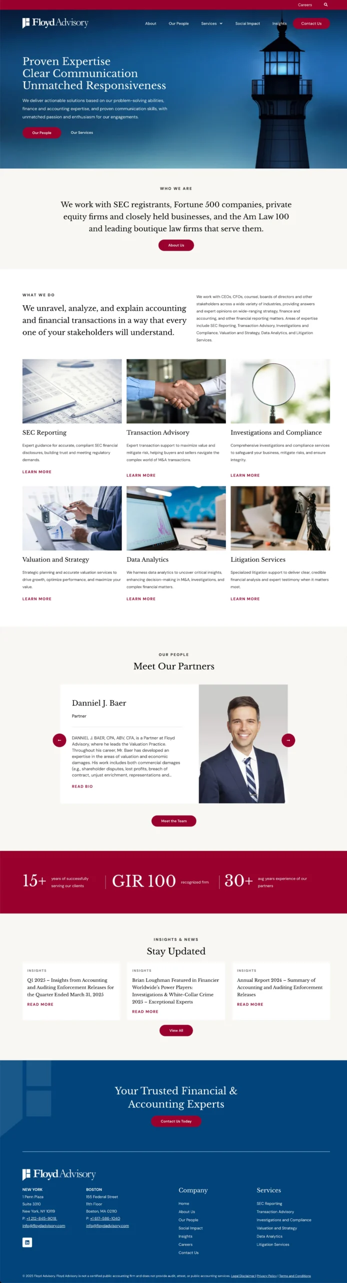 Finance website design
