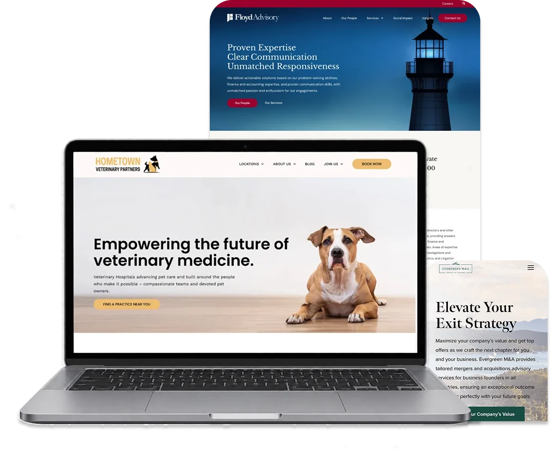 WordPress website projects designed by Swoon Digital Design